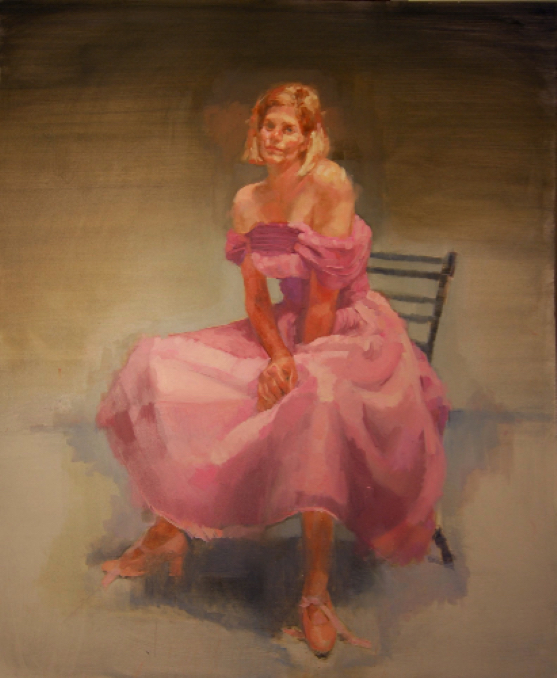 Wallflower - oil on canvas
36"H x 24"W
